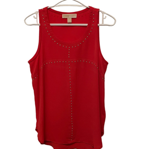Women’s Michael Kors Coral Colour Tank Top With Studded Detail Size Small